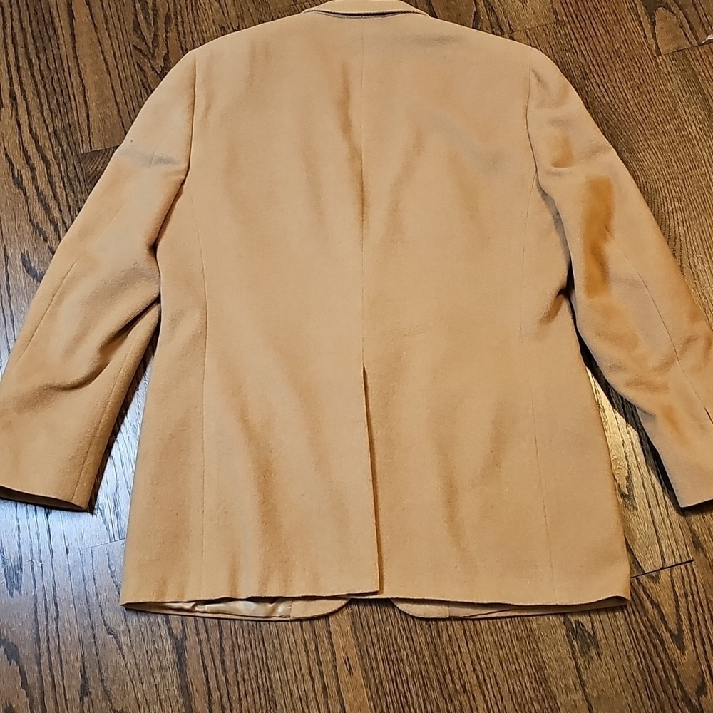 Vintage Bill Blass Camel Hair Classic Tan Men's Blazer Made In The USA - Picture 15 of 17
